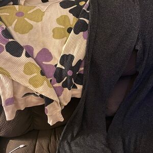 Target Kids Matching Set - Black, Cream, Purple, Green Floral